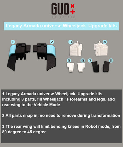 Go Better Studio GX-30W GX30W Upgrade Kit / Gap fillers for Legacy Armada Universe Wheeljack Upgrade Kit