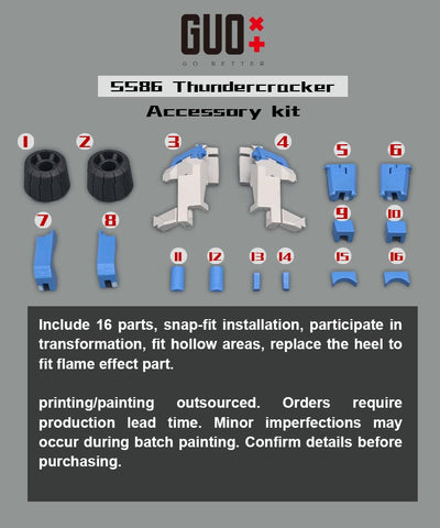 【Incoming】Go Better Studio GX-85 GX85 Upgrade Kit / Gap fillers for Studio Series SS86 Movie Thundercracker Upgrade Kit