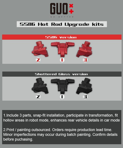 【Incoming】Go Better Studio GX-87A / GX-87B GX87A / GX87B Upgrade Kit / Gap fillers for SS86 Rodimus Prime / Rodimus SG Upgrade Kit