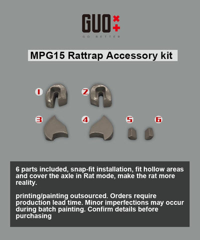 Go Better Studio GX-84 GX84 Upgrade Kit / Gap fillers for MPG-15 MPG15 Masterpiece Rattrap Upgrade Kit