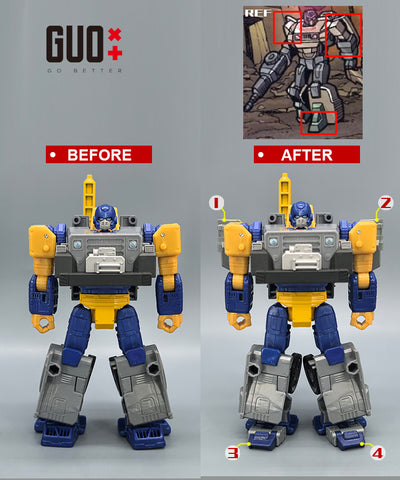 Go Better Studio GX-75 GX75 Upgrade Kit / Gap fillers for Age of the Primes AOTP Fistron (Iron Fist) Upgrade Kit