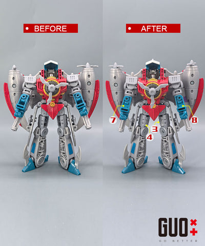 【Incoming】Go Better Studio GX-77 GX77 Upgrade Kit / Gap fillers for Timelines Comic Edition Hearts of Steel Starscream Upgrade Kit