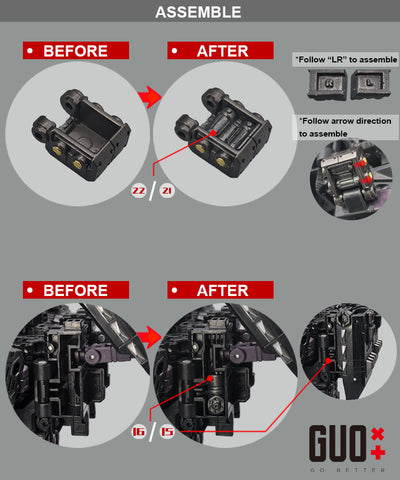 Go Better Studio GX-74 GX74 Upgrade Kit / Gap fillers for Age of the Primes Megatronus The Fallen Upgrade Kit