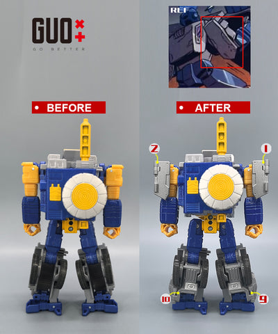 Go Better Studio GX-75 GX75 Upgrade Kit / Gap fillers for Age of the Primes AOTP Fistron (Iron Fist) Upgrade Kit