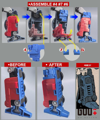 Go Better Studio GX-80 GX80 Upgrade Kit / Gap fillers for Timelines Hearts of Steel Optimus Prime Upgrade Kit