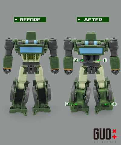 Go Better Studio GX-61 / GX-18U / GX-08U GX61 / GX18U / GX08U Upgrade Kit / Gap fillers for Generations Selects Legacy United Autobots Hound / Sunstreak / Wheeljack Upgrade Kit