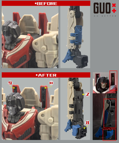 Go Better Studio GX-82 GX82 Upgrade Kit / Gap fillers for Studio Series One Starscream Upgrade Kit