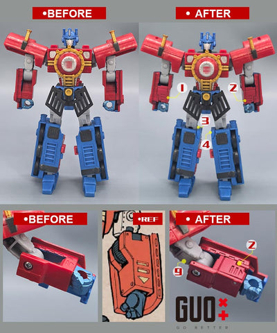 Go Better Studio GX-80 GX80 Upgrade Kit / Gap fillers for Timelines Hearts of Steel Optimus Prime Upgrade Kit