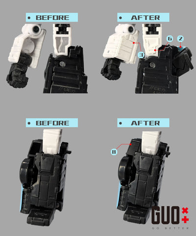 Go Better Studio GX-30W GX30W Upgrade Kit / Gap fillers for Legacy Armada Universe Wheeljack Upgrade Kit