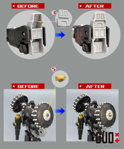 Go Better Studio GX-79 GX79 Upgrade Kit / Gap fillers for Timelines Hearts of Steel Megatron Upgrade Kit