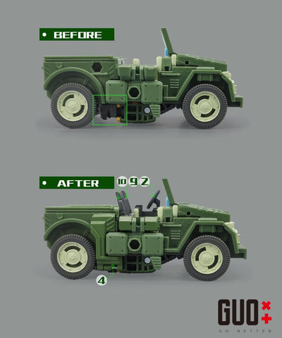 Go Better Studio GX-61 / GX-18U / GX-08U GX61 / GX18U / GX08U Upgrade Kit / Gap fillers for Generations Selects Legacy United Autobots Hound / Sunstreak / Wheeljack Upgrade Kit