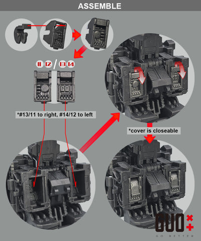Go Better Studio GX-74 GX74 Upgrade Kit / Gap fillers for Age of the Primes Megatronus The Fallen Upgrade Kit