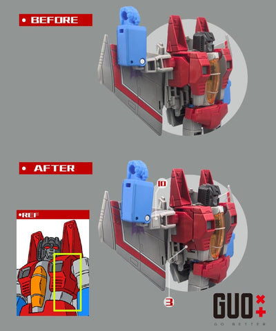 【Incoming】Go Better Studio GX-85R GX85R Upgrade Kit / Gap fillers for Studio Series SS86 Movie Starscream Upgrade Kit