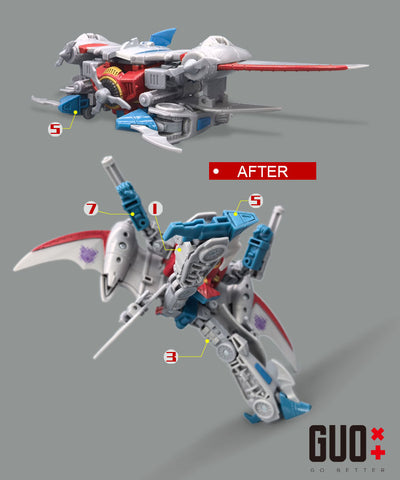 【Incoming】Go Better Studio GX-77 GX77 Upgrade Kit / Gap fillers for Timelines Comic Edition Hearts of Steel Starscream Upgrade Kit