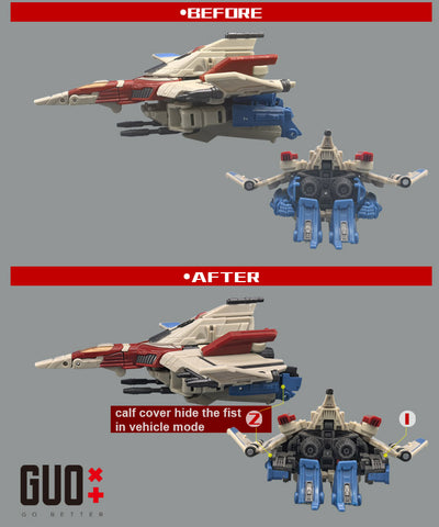 Go Better Studio GX-82 GX82 Upgrade Kit / Gap fillers for Studio Series One Starscream Upgrade Kit