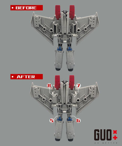 【Incoming】Go Better Studio GX-85R GX85R Upgrade Kit / Gap fillers for Studio Series SS86 Movie Starscream Upgrade Kit