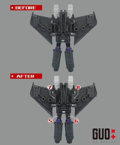 【Incoming】Go Better Studio GX-85B GX85B Upgrade Kit / Gap fillers for Studio Series SS86 Movie Skywarp Upgrade Kit