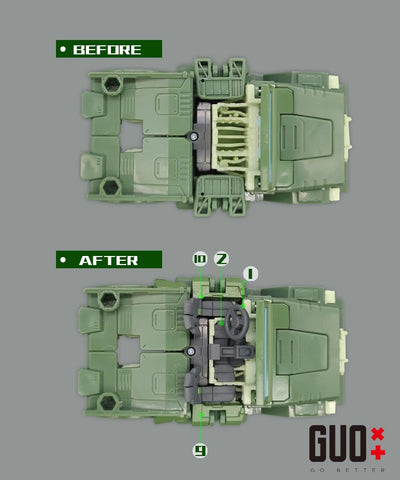 Go Better Studio GX-61 / GX-18U / GX-08U GX61 / GX18U / GX08U Upgrade Kit / Gap fillers for Generations Selects Legacy United Autobots Hound / Sunstreak / Wheeljack Upgrade Kit