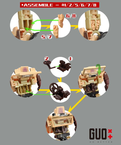 Go Better Studio GX-61 / GX-18U / GX-08U GX61 / GX18U / GX08U Upgrade Kit / Gap fillers for Generations Selects Legacy United Autobots Hound / Sunstreak / Wheeljack Upgrade Kit