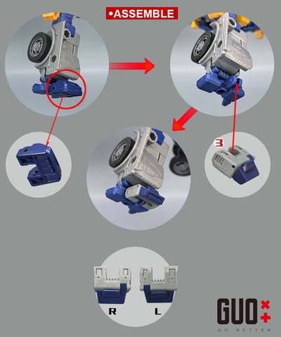 Go Better Studio GX-75 GX75 Upgrade Kit / Gap fillers for Age of the Primes AOTP Fistron (Iron Fist) Upgrade Kit