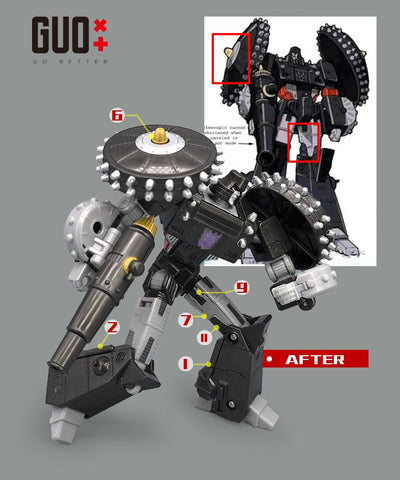 Go Better Studio GX-79 GX79 Upgrade Kit / Gap fillers for Timelines Hearts of Steel Megatron Upgrade Kit