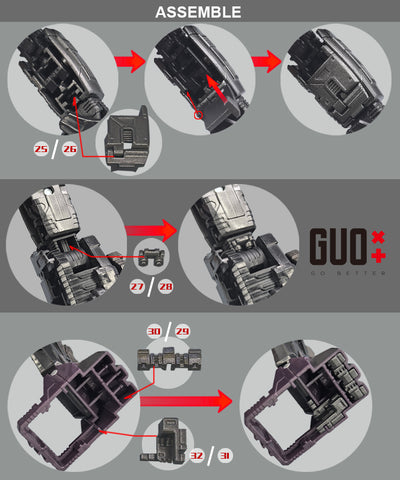 Go Better Studio GX-74 GX74 Upgrade Kit / Gap fillers for Age of the Primes Megatronus The Fallen Upgrade Kit