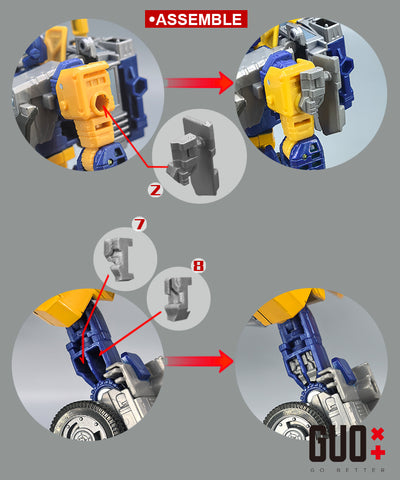Go Better Studio GX-75 GX75 Upgrade Kit / Gap fillers for Age of the Primes AOTP Fistron (Iron Fist) Upgrade Kit