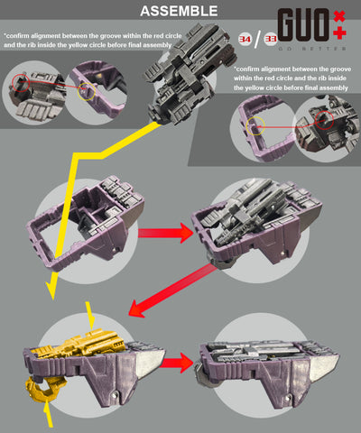 Go Better Studio GX-74 GX74 Upgrade Kit / Gap fillers for Age of the Primes Megatronus The Fallen Upgrade Kit