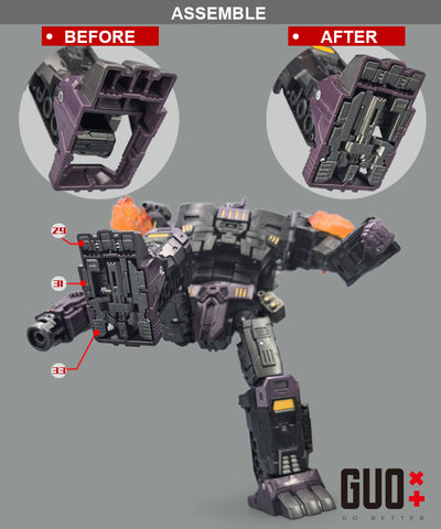 Go Better Studio GX-74 GX74 Upgrade Kit / Gap fillers for Age of the Primes Megatronus The Fallen Upgrade Kit