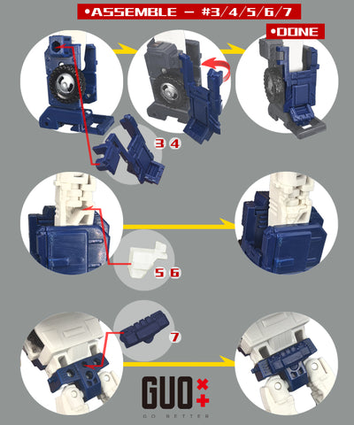 Go Better Studio GX-23B GX23B Gap Fillers for WFC Kingdom Pipes / Huffer Upgrade Kit