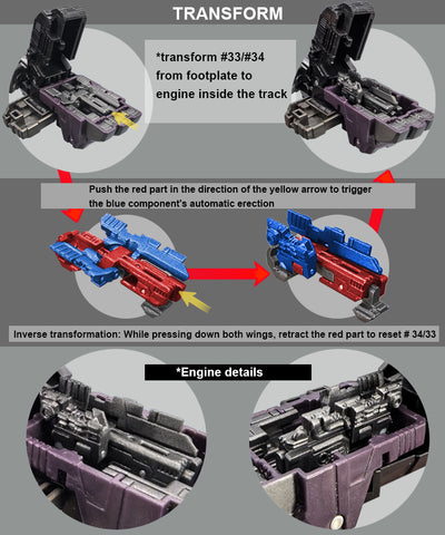 Go Better Studio GX-74 GX74 Upgrade Kit / Gap fillers for Age of the Primes Megatronus The Fallen Upgrade Kit