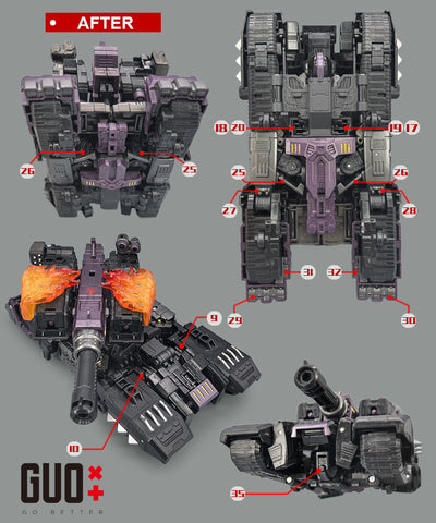 Go Better Studio GX-74 GX74 Upgrade Kit / Gap fillers for Age of the Primes Megatronus The Fallen Upgrade Kit