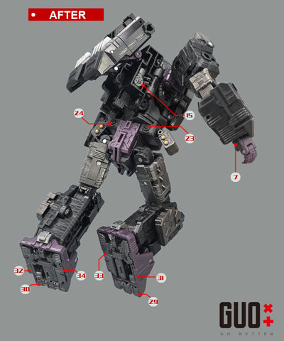 Go Better Studio GX-74 GX74 Upgrade Kit / Gap fillers for Age of the Primes Megatronus The Fallen Upgrade Kit