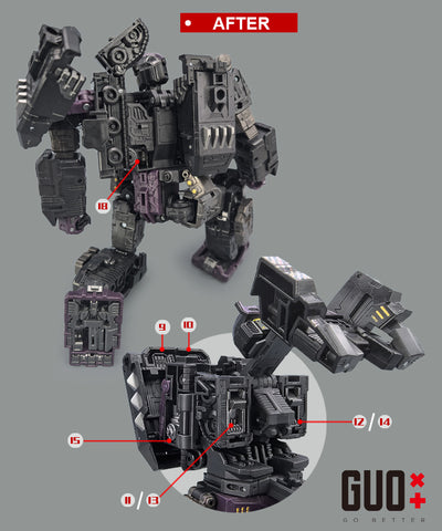 Go Better Studio GX-74 GX74 Upgrade Kit / Gap fillers for Age of the Primes Megatronus The Fallen Upgrade Kit