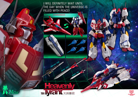 Tyrant Toys T01 T-01 Heavenly Tyrant (G1 Star Saber) 24cm / 9.5''