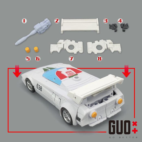 Go Better Studio GX-61 / GX-18U / GX-08U GX61 / GX18U / GX08U Upgrade Kit / Gap fillers for Generations Selects Legacy United Autobots Hound / Sunstreak / Wheeljack Upgrade Kit