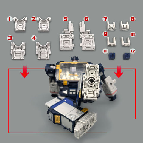Go Better Studio GX-19U GX19U Upgrade Kit for Legacy United G1 Universe Soundwave Upgrade Kit