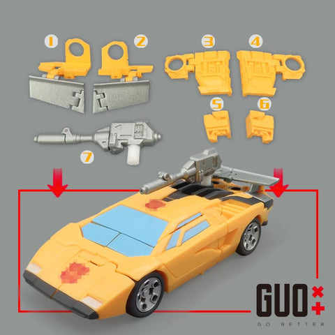 Go Better Studio GX-61 / GX-18U / GX-08U GX61 / GX18U / GX08U Upgrade Kit / Gap fillers for Generations Selects Legacy United Autobots Hound / Sunstreak / Wheeljack Upgrade Kit