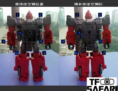 Go Better Studio GX-04R / GX-04W / GX-04C / GX-04AT Gap Fillers for WFC Siege Ironhide / Ratchet / Crosshairs / Legacy Autotrooper Upgrade Kit