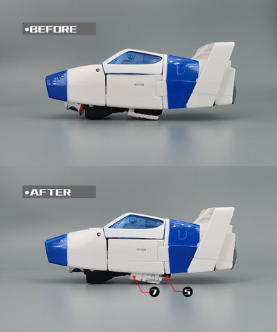 Go Better Studio GX-52 GX52 Gap fillers for Buzzworthy Bumblebee Legacy: Evolution Origin Autobot Jazz  ( Upgrade Kit+ Gap Fillers)