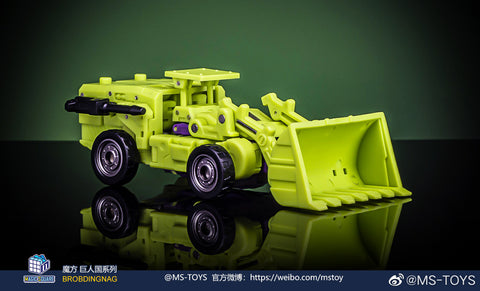 Magic Square MS Toys MS-B37A Shovel Master (Scrapper) & MS-B38A Roller Master (Mixmaster) Constructor Devastator Combiner Set A (2 in 1 set) Metallic Version