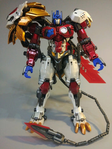 NeoArt Toys NT-10 NT10 Dual Form Leonidas Beast Muscle White Lion (Lio Convoy / Leo Prime) 21.5cm / 8.5"