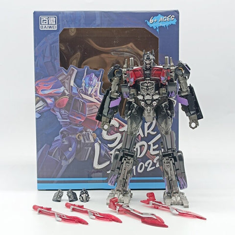 4th party BW BAIWEI TW1022B TW-1022B Nemesis Prime (Modified KO SS32 / SS44) & Weapon Set Black Version 17.5cm / 6.9"