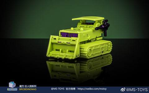 Magic Square MS Toys MS-B41A Excavator (Scavenger) & MS-B42A Bulldozer (Bonecrusher) Constructor Devastator Combiner (2 in 1 set)10cm / 4"