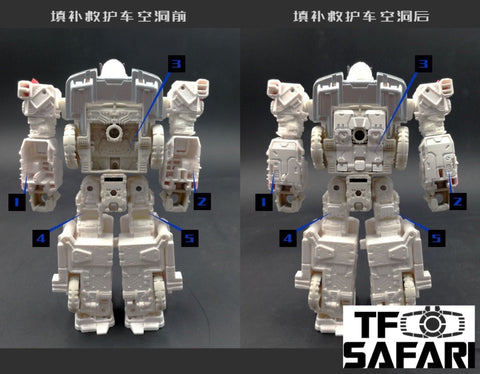 Go Better Studio GX-04R / GX-04W / GX-04C / GX-04AT Gap Fillers for WFC Siege Ironhide / Ratchet / Crosshairs / Legacy Autotrooper Upgrade Kit