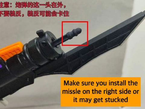 Superman Studio SPS34 SPS34 Spring-Loaded Bayonet Missile Launcher for Studio Series 86 SS86 Shattered Glass Grimlock SG Upgrade Kit