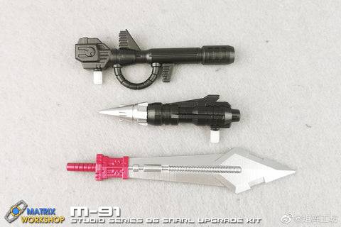 Matrix Workshop M91 M-91 Weapon set (Guns / Sword) for Studio Series 86 Snarl Dinobot Upgrade Kit