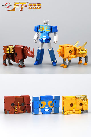 FansToys  FT-55B FT55B Cassette Warriors (Steeljaw, Ramhorn & Eject) 3 in 1 Set Fans Toys  23cm / 90"