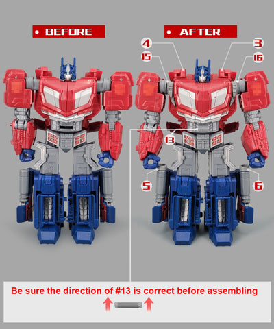 Go Better Studio GX-55A GX-55B GX55A GX55B Gap fillers for WFC Studio Series Voyager 03 Gamer Edition SS GE03 Optimus Prime Upgrade Kit