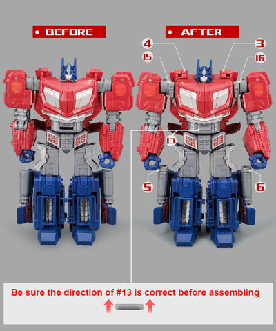 Go Better Studio GX-55A GX55A Gap fillers for WFC Studio Series Voyager 03 Gamer Edition SS GE03 Optimus Prime Upgrade Kit